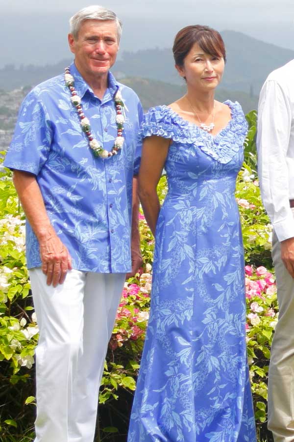 マイリ ブルー ラッフルドレス