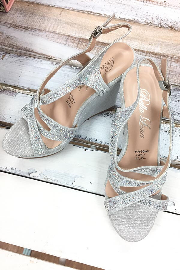 キラキラウェッジサンダル