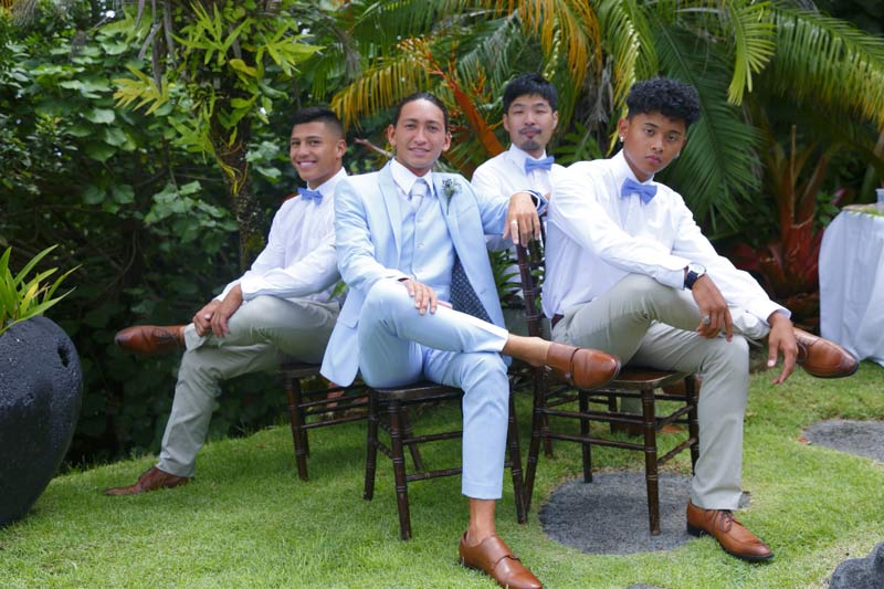 ハワイ結婚式での男性衣装
